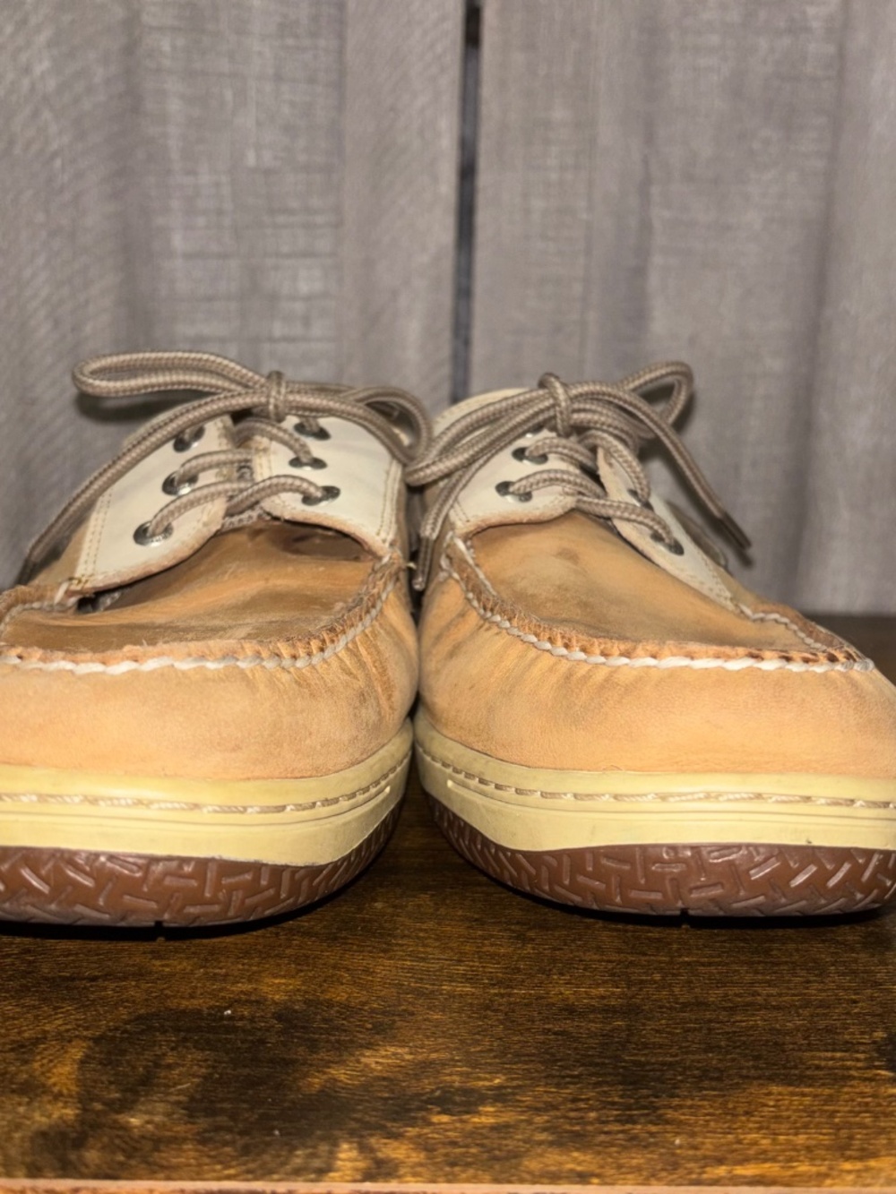 Men's Sperry Billfish Boat Shoes Like New Tan Leather 12 XW - Picture 4 of 9